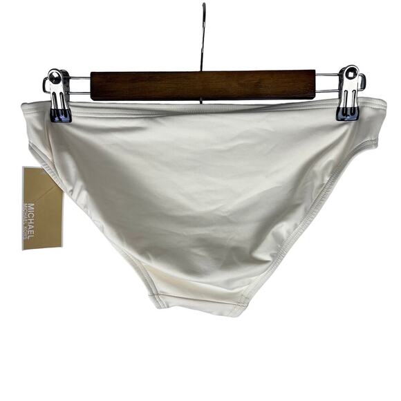 Michael Kors Women's Halter Top Grommet-Detail Bikini Set In Bone SZ S New - Picture 4 of 10